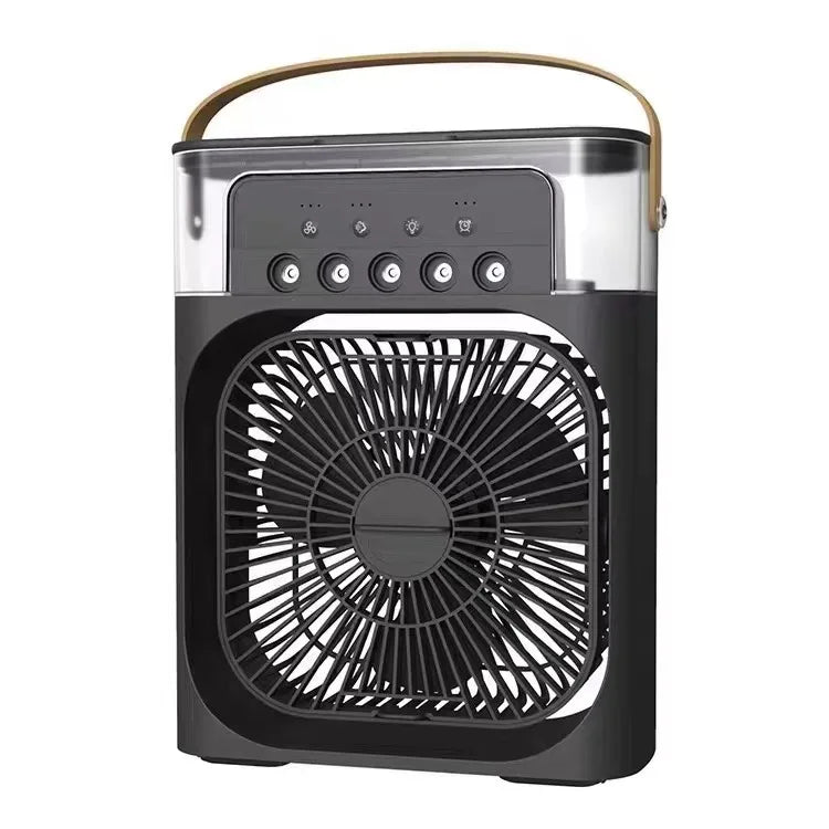 New 3 In 1 Fan AIr Conditioner Household Mini Air Cooler LED Night Light Portable Humidifier Air Adjustment Fan Office Home Fan