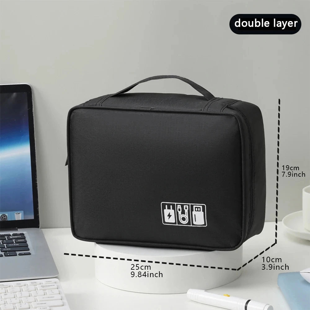 Cable Storage Bag Waterproof Digital Electronic Organizer Portable USB Data Line Charger Plug Storage Bag Travel Cable Organizer