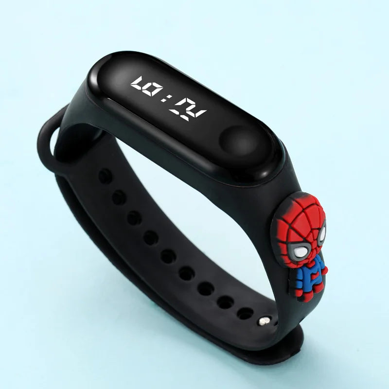 Cartoon Marvel Children's Watch Fashion Watches Electronic Digital LED Display Watches Waterproof Holiday Gift Kids Watches