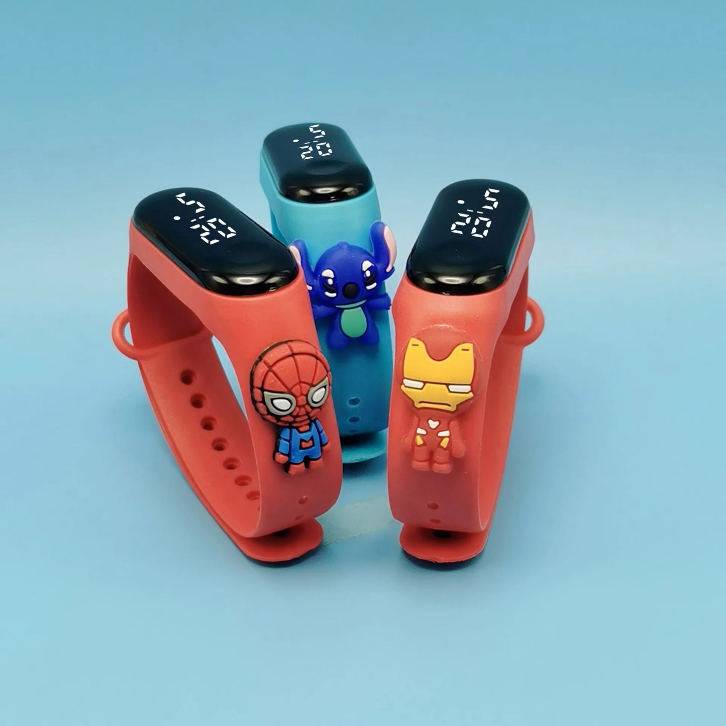Cartoon Marvel Children's Watch Fashion Watches Electronic Digital LED Display Watches Waterproof Holiday Gift Kids Watches