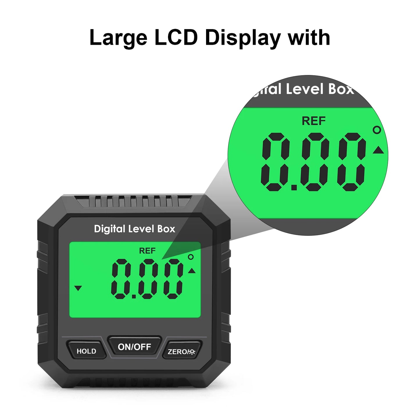 Digital Inclinometer Electronic Goniometer 360° Angle Meter Level Angle Gauge Bevel Protractor Slope Measure Magnetic Base