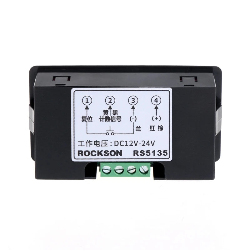 Electronic Counter 5-Digit Counter Meter-Counter Meter 12-24V Red 5 Digit 0.56" LED Panel Counter Meter Up DropShipping