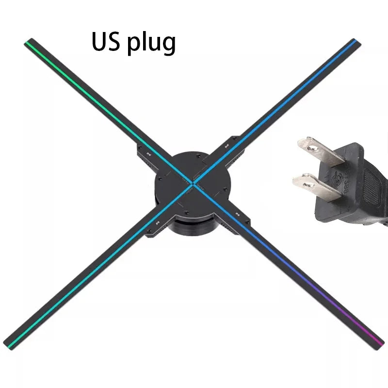 52cm 3D Hologram Fan Projector HD LED Holographic Player Advertising Display Machine WiFi APP Remote Control for Shopping Mall