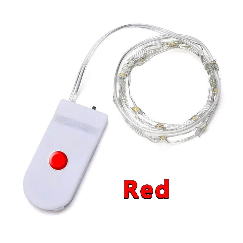 LED String Lights 2M 20 LEDs CR2032 Battery Box Powered IP65 Waterproof for Party Wedding Indoor Christmas Decoration
