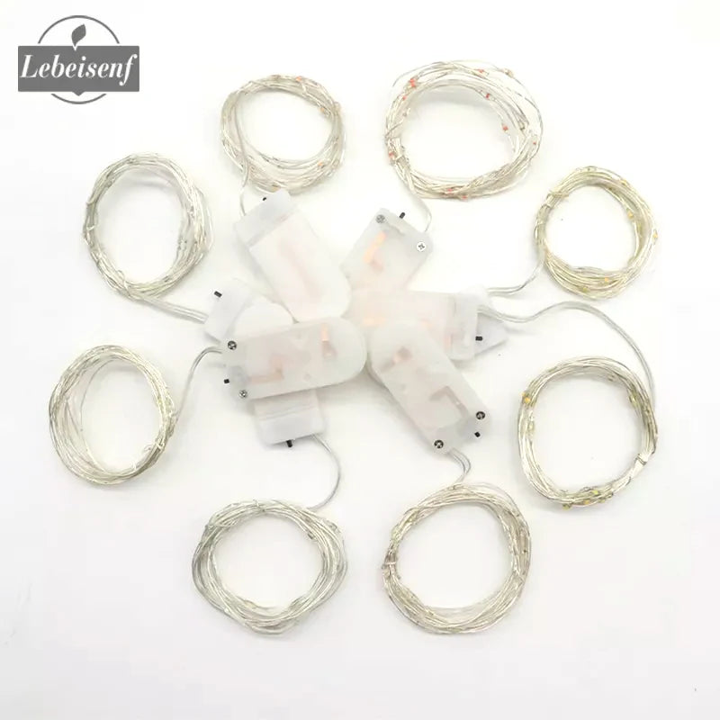 LED String Lights 2M 20 LEDs CR2032 Battery Box Powered IP65 Waterproof for Party Wedding Indoor Christmas Decoration