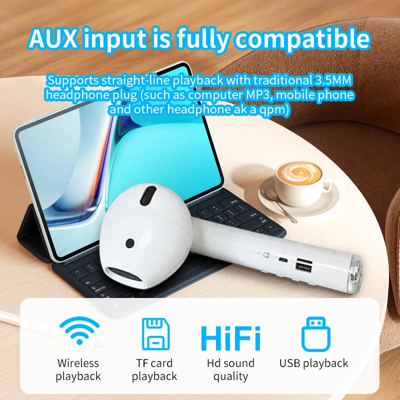 Wireless Speaker AirPods Model With Oversized Shape Spoof Subwoofer GiantSecond Generation Big Headphones Inserted U Disk TF