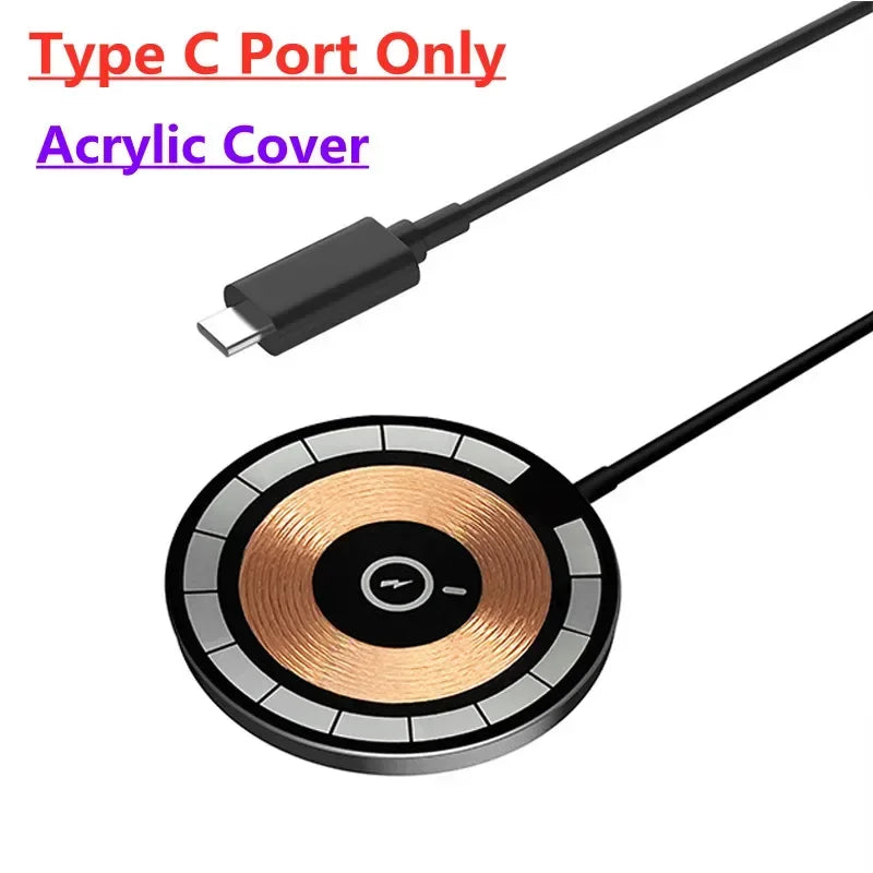 100W Magnetic Wireless Charger Pad Phone Chargers For iPhone 15 14 13 Pro Max Airpods Portable Macsafe PD Fast Charging Station