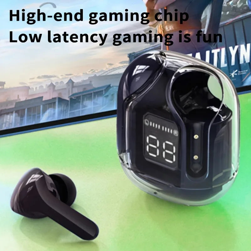 Original Wireless Bluetooth Earphone Transparent HIFI Headphones LED Power Digital Display Stereo Sound Earphones for Xiaomi
