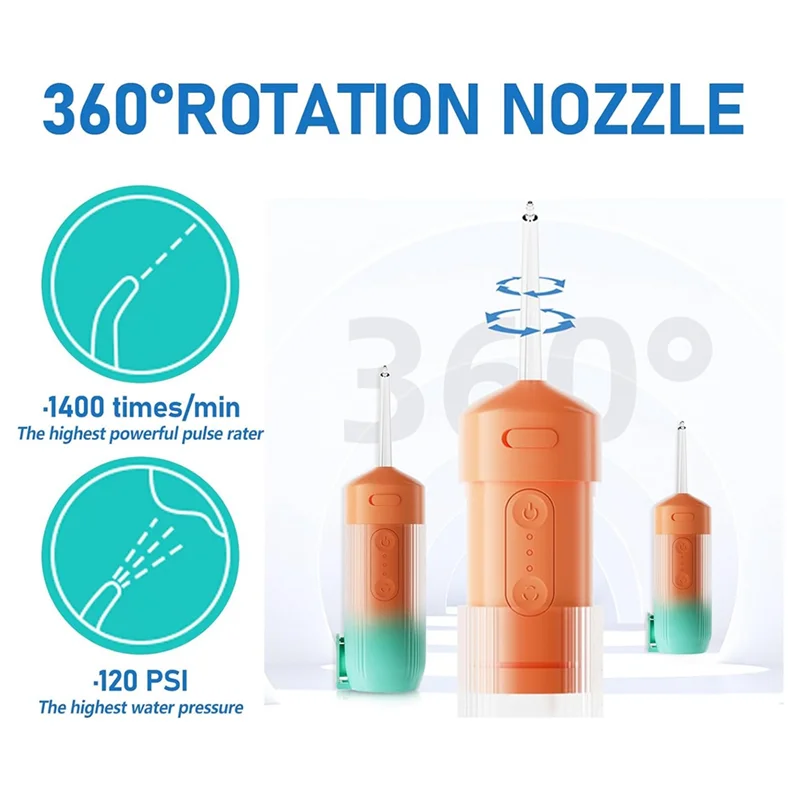 AA20-Portable Water Flosser For Teeth Travel Mini Small Water Flosser Compact Electric Oral Irrigator Flossing