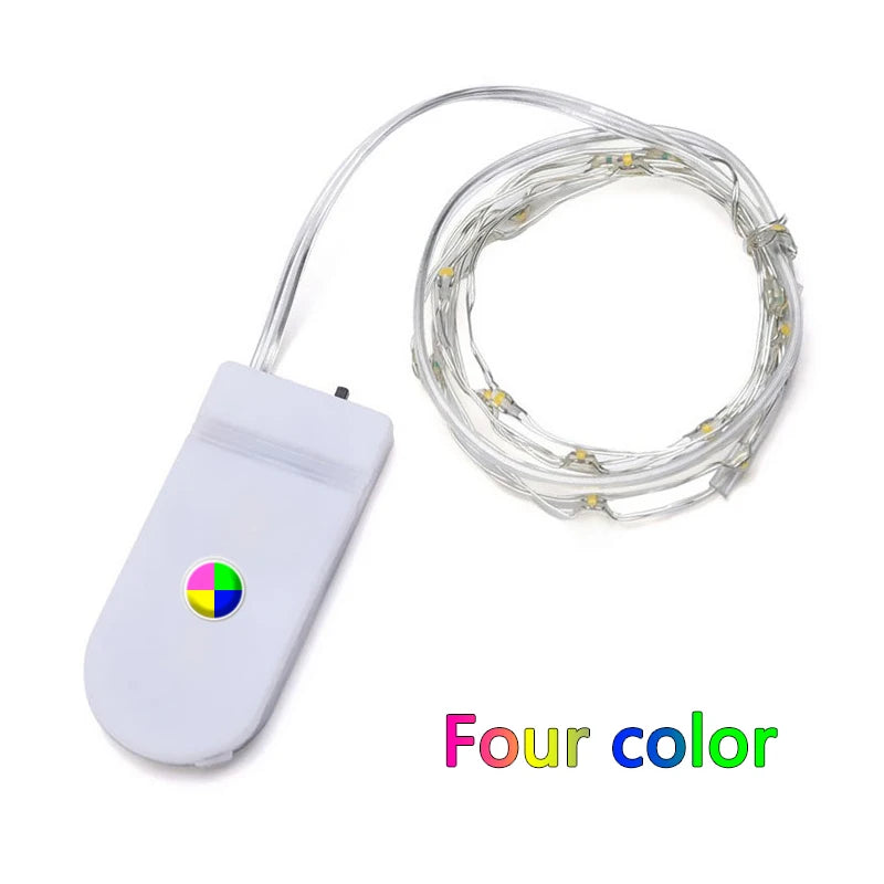 LED String Lights 2M 20 LEDs CR2032 Battery Box Powered IP65 Waterproof for Party Wedding Indoor Christmas Decoration