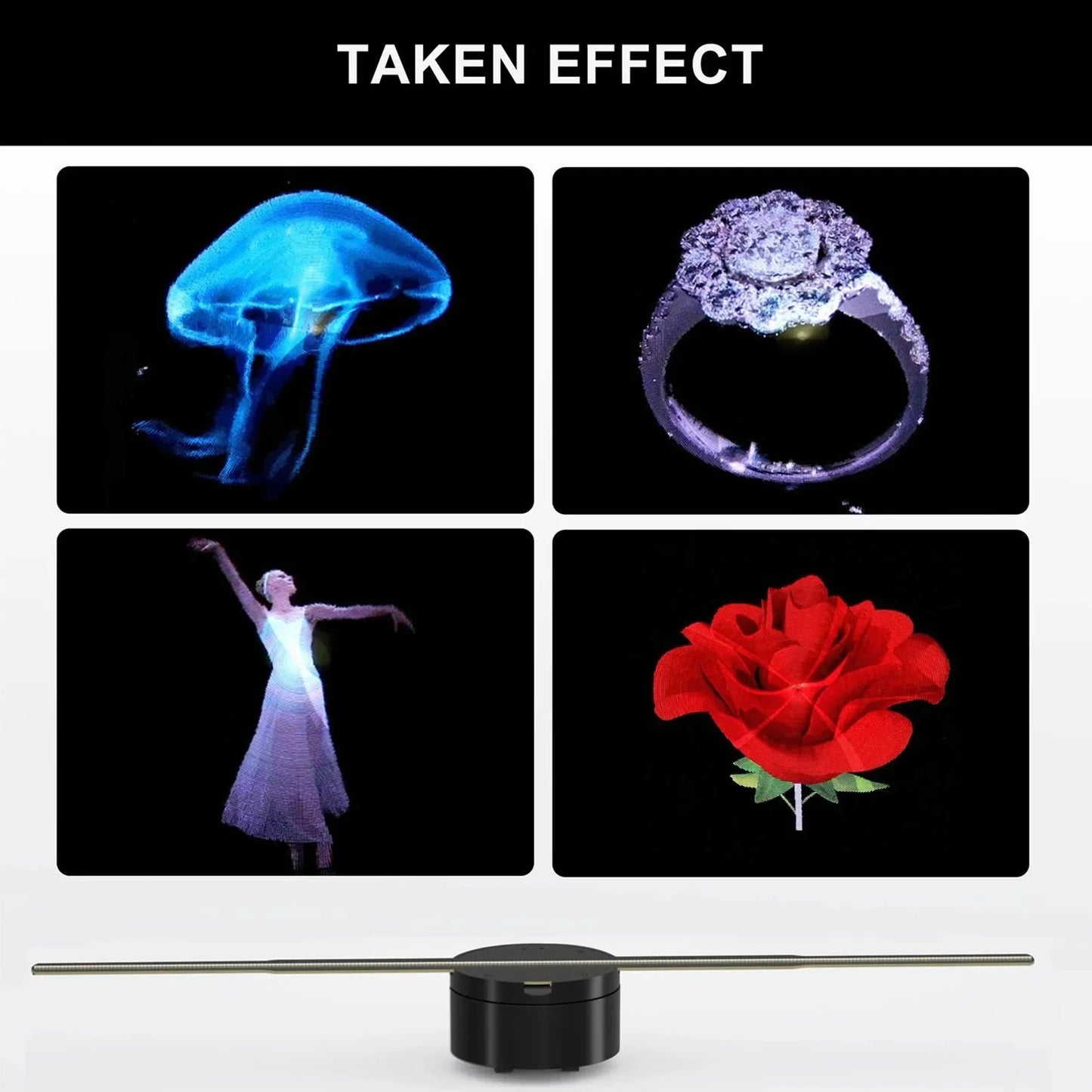 3D Hologram Projector Fan Wall-mounted Wifi LED Player Sign Holographic Lamp Remote Advertising Display Image video LED Display
