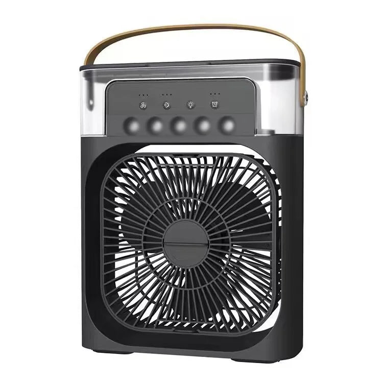 5-Nozzle Mist Spray Fan - Powerful Yet Quiet USB Desk Fan with Cooling Humidification, Perfect for Student Dorm,Office Workspace
