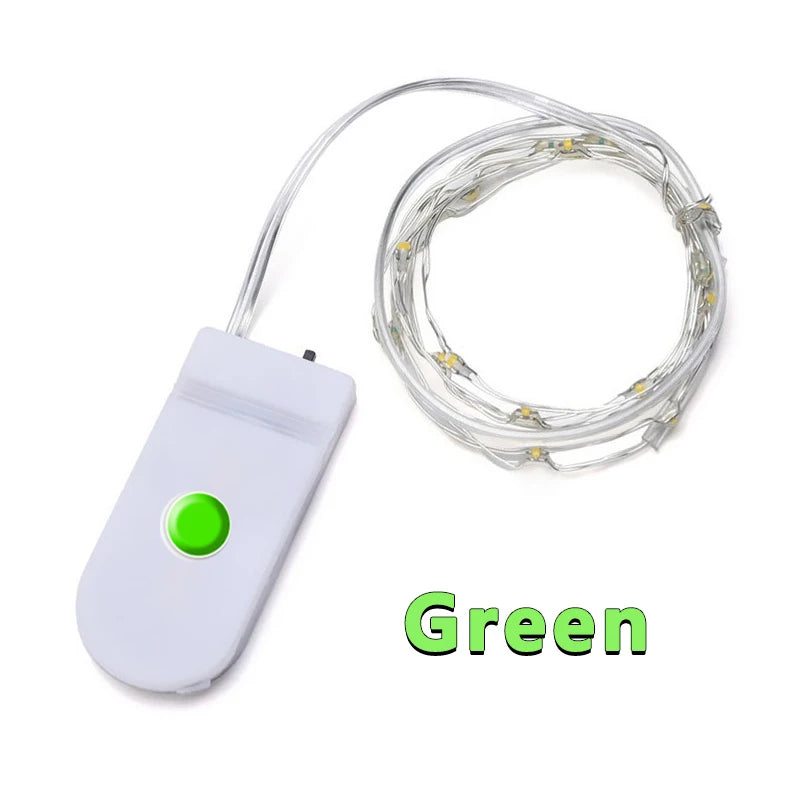 LED String Lights 2M 20 LEDs CR2032 Battery Box Powered IP65 Waterproof for Party Wedding Indoor Christmas Decoration
