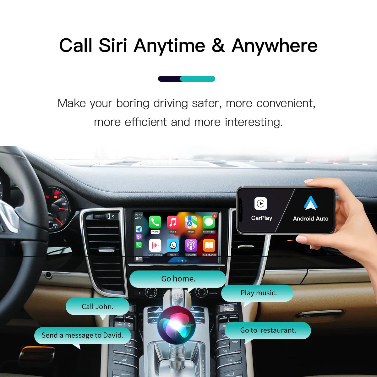 AUTOABC Wireless Carplay Module for Porsche PCM3.1 Cayenne Macan 911 Panamera Bosxter Android Auto Car Accessories Airplay carp