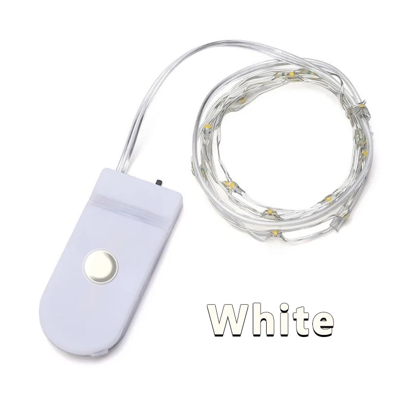 LED String Lights 2M 20 LEDs CR2032 Battery Box Powered IP65 Waterproof for Party Wedding Indoor Christmas Decoration