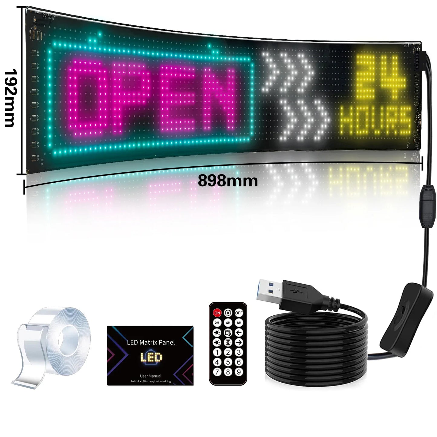 Led Eyes For Truck Led Matrix Panel RGB LED Car Panel DIY Programmable Bluetooth App Control Scrolling Light