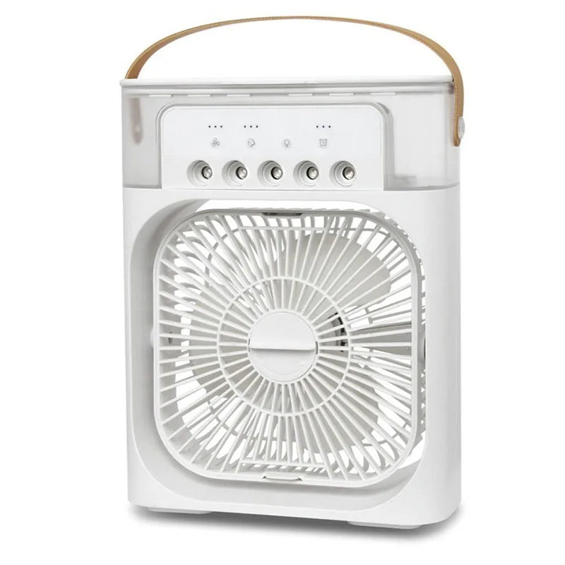 Multi-Function Mist Fan with Oscillating Air Conditioner, Aromatherapy, Colorful Lights & Timer for Home Office Use