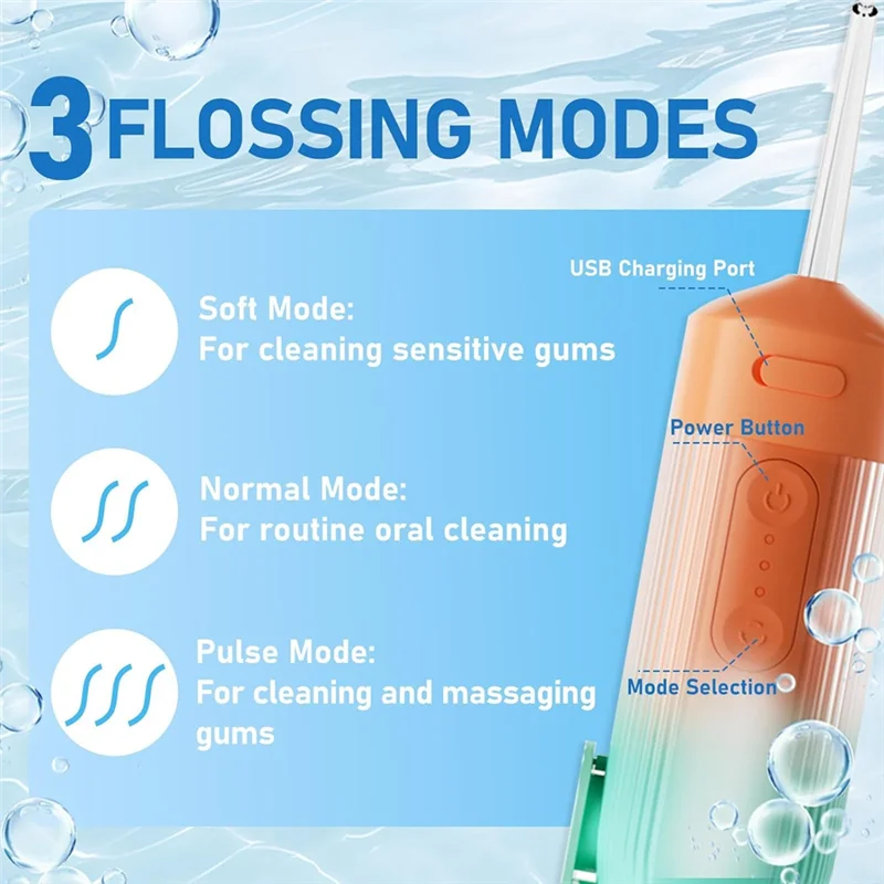 AA20-Portable Water Flosser For Teeth Travel Mini Small Water Flosser Compact Electric Oral Irrigator Flossing