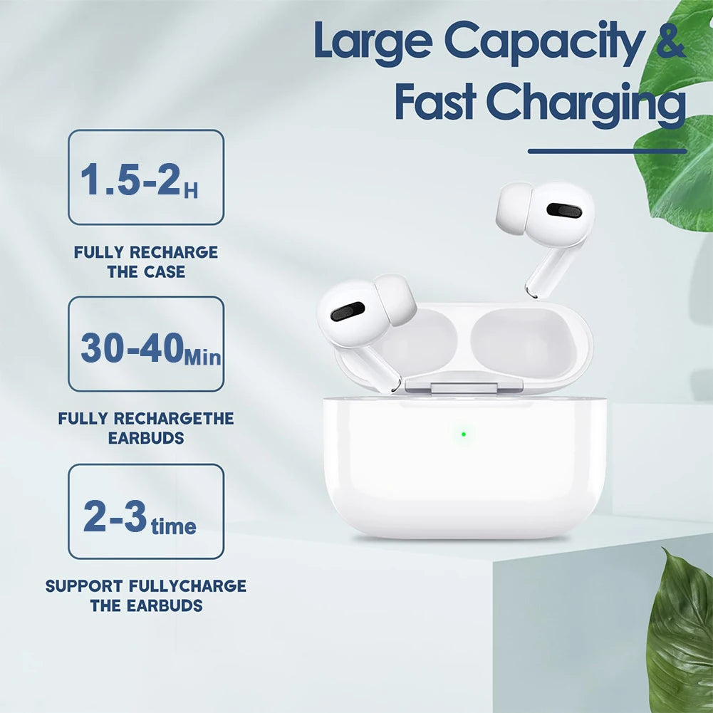 600/450mAh Wireless Charging Box For AirPods Pro 2nd 2022 & 1st 2019 Gen Replacement Charging Case with BT Pairing Sync Button