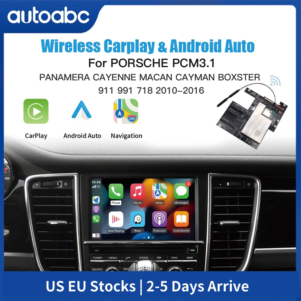 AUTOABC Wireless Carplay Module for Porsche PCM3.1 Cayenne Macan 911 Panamera Bosxter Android Auto Car Accessories Airplay carp
