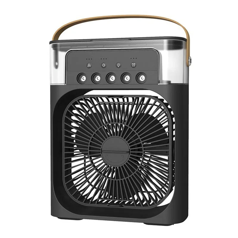 Multi-Function Mist Fan with Oscillating Air Conditioner, Aromatherapy, Colorful Lights & Timer for Home Office Use
