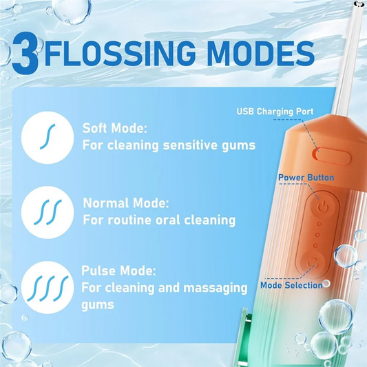 AA20-Portable Water Flosser For Teeth Travel Mini Small Water Flosser Compact Electric Oral Irrigator  Flossing