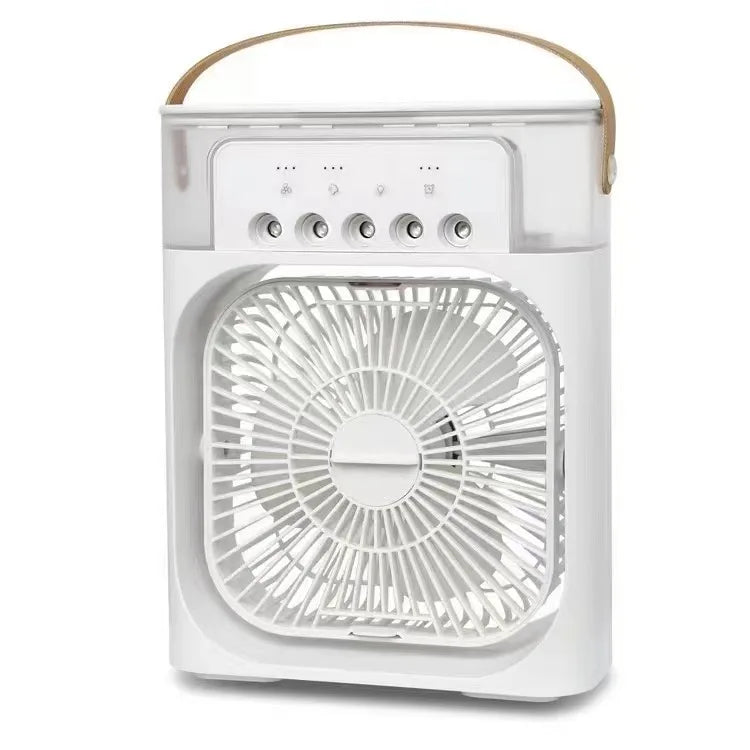 New 3 In 1 Fan AIr Conditioner Household Mini Air Cooler LED Night Light Portable Humidifier Air Adjustment Fan Office Home Fan